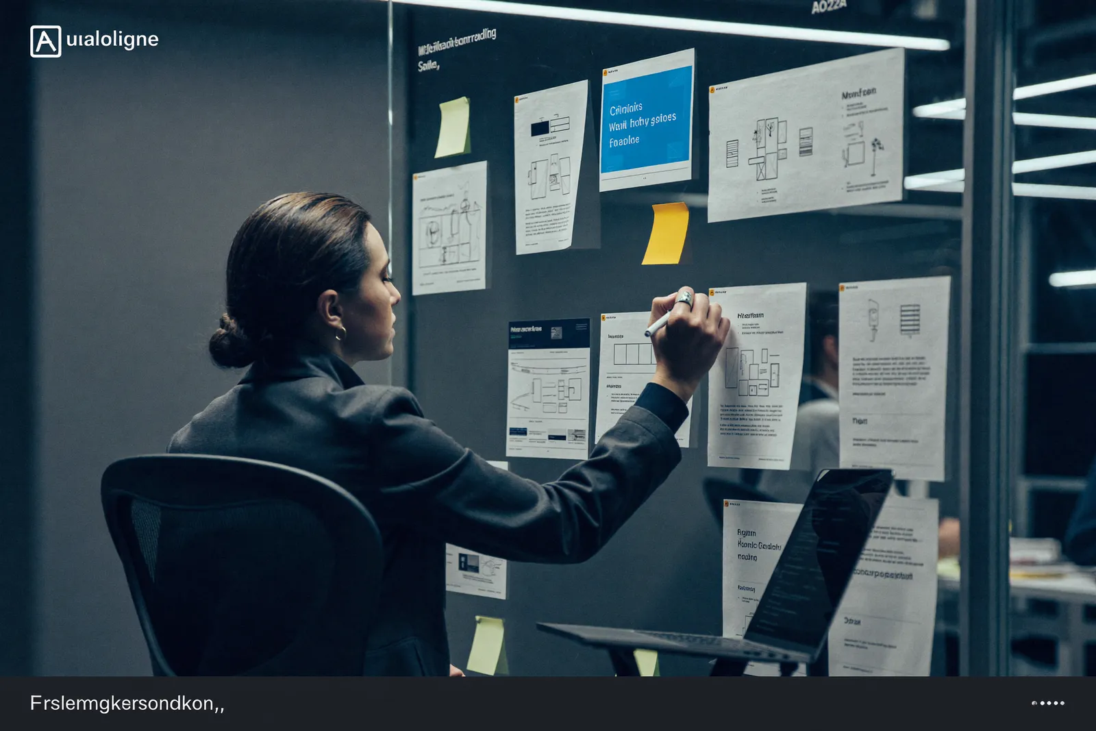 A designer planning website wireframes during a project session